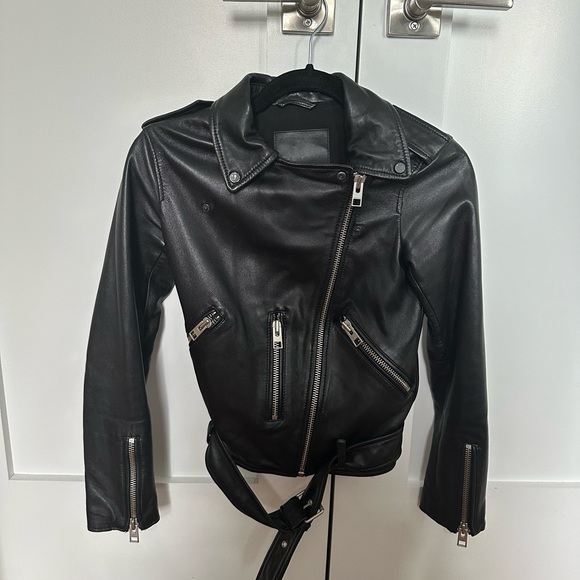 ALL SAINTS LEATHER JACKET - Picture 2 of 6